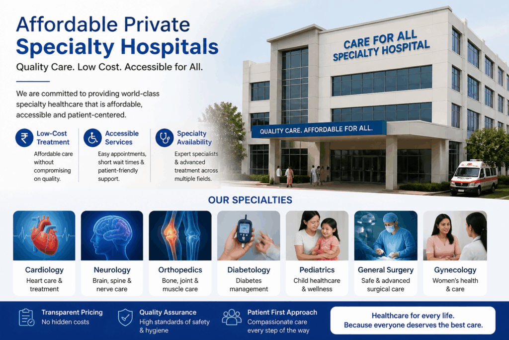 Best Private Specialty Hospitals With Low Cost Treatment